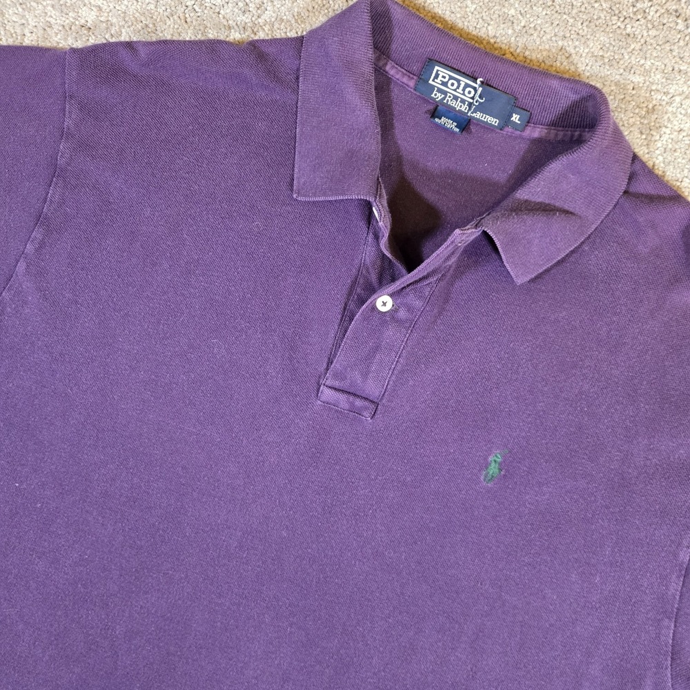 Polo Ralph Lauren Vintage Mens XL Purple Polo Pony Logo
